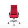 PIQUERAS Y CRESPO Sillón Albacete Rojo con Mecanismo Sincro y Base de Aluminio