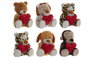 DKD Home Decor Peluche Animales Corazones Multicolor