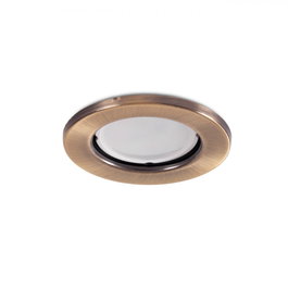 Sara Aro Foco Downlight Circular Acero 81mm Latonado para Bombilla LED GU10 GU5.3