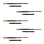 Emuca Lote de 5 juegos de guías para cajones, de bolas, altura 45mm, profundidad 500mm, extracción total, cierre suave, Negro