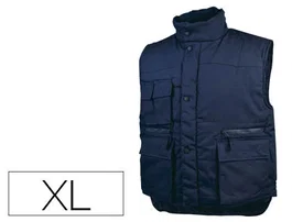 Deltaplus Chaleco Multibolsillos Azul Naranja Talla XL Poliéster Algodón