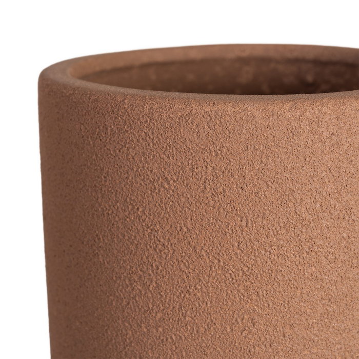 Jarrón Marrón Cerámica Decoración 15 X 15 X 40 cm