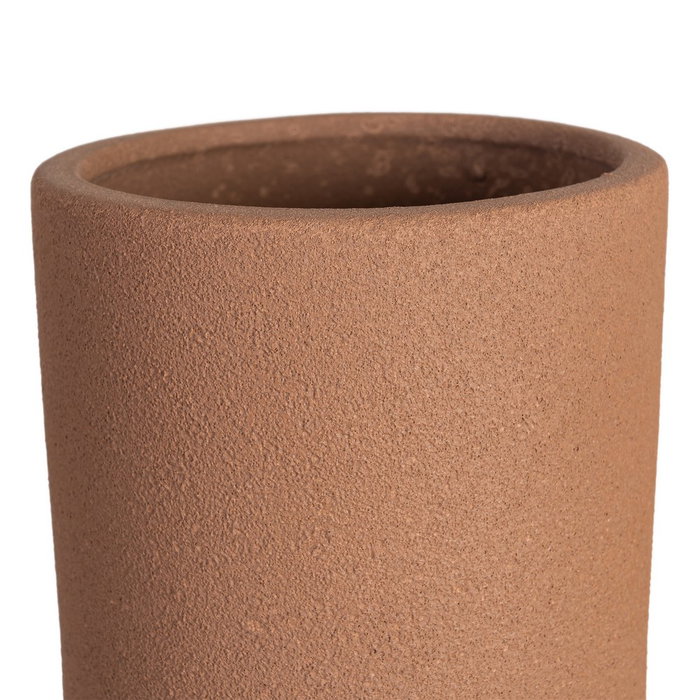 Jarrón Marrón Cerámica Decoración 15 X 15 X 40 cm