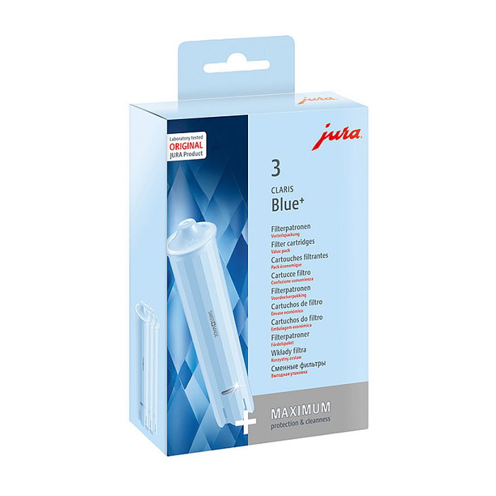 JURA 24231 CLARIS Blue+ Filtro de Agua Pack 3 Unidades para Cafeteras JURA 24231 CLARIS Blue+ Filtro de Agua Pack 3 Unidades para Cafeteras