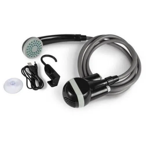 Kampa Power Shower Ducha eléctrica KAM5060540047519 Batería recargable Flexo 1,80 m Negro