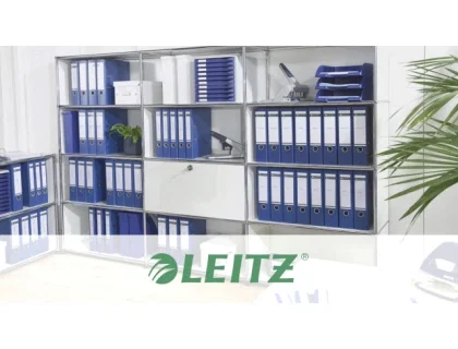 Funda multitaladro Leitz con fuelle DIN A4, 170 mc, cristal, pack 10 unidades