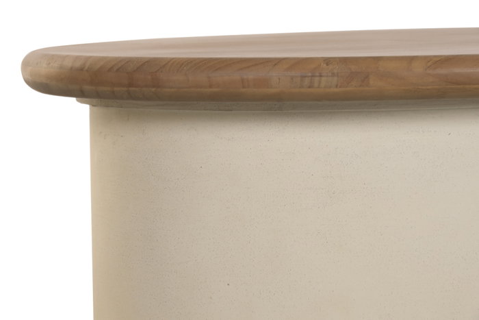 DKD Home Decor Mesa Centro Crema Marron 60 x 35 x 100 cm
