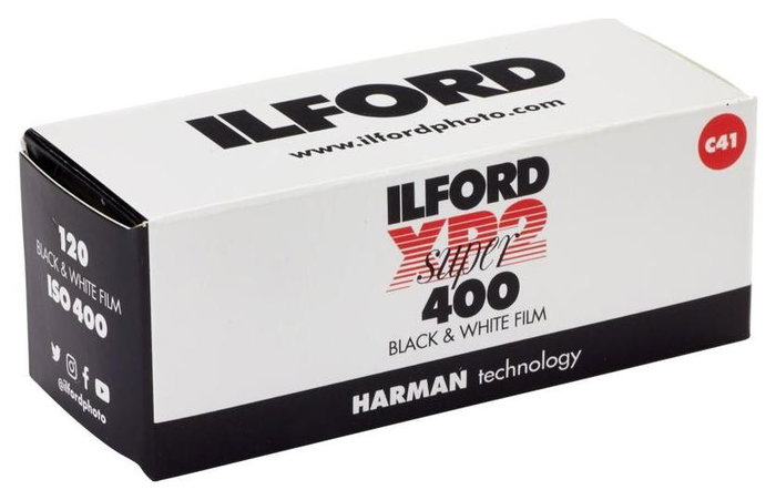 Ilford XP-2 Super 120 Película en Blanco y Negro, Formato 120, ISO 400/27° Ilford XP-2 Super 120 Película en Blanco y Negro, Formato 120, ISO 400/27°