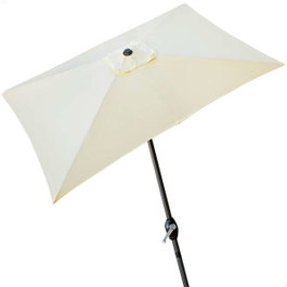 Color Baby Parasol 300x200 cm con Chimenea Mástil Aluminio D48mm para Exterior