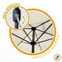 Color Baby Parasol 300x200 cm con Chimenea Mástil Aluminio D48mm para Exterior