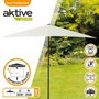 Color Baby Parasol 300x200 cm con Chimenea Mástil Aluminio D48mm para Exterior