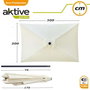 Color Baby Parasol 300x200 cm con Chimenea Mástil Aluminio D48mm para Exterior