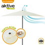 Color Baby Parasol 300x200 cm con Chimenea Mástil Aluminio D48mm para Exterior