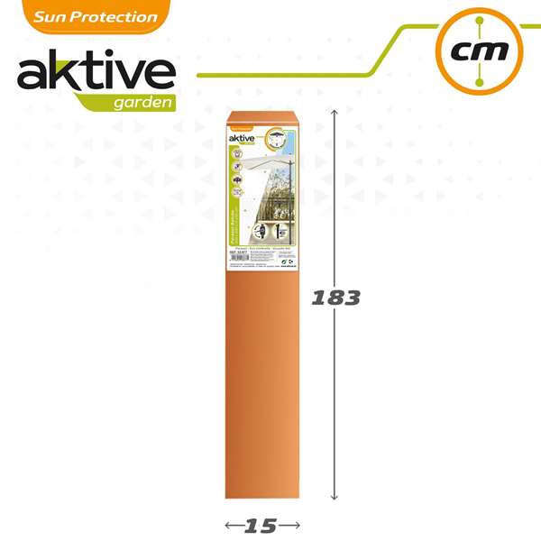 Color Baby Parasol 300x200 cm con Chimenea Mástil Aluminio D48mm para Exterior