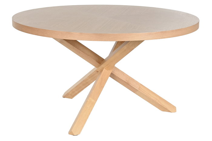 DKD Home Decor Mesa Scandi Natural Madera Caucho 137 x 137 x 75 cm