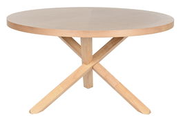 DKD Home Decor Mesa Scandi Natural Madera Caucho 137 x 137 x 75 cm