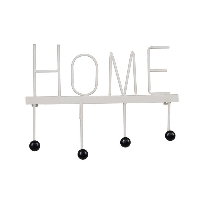 Percha Home Blanco Metal Decoración 40 X 7 X 30 cm