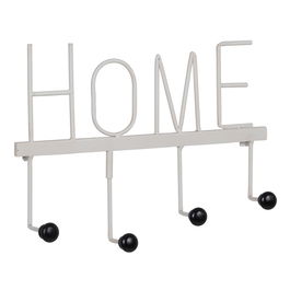 Percha Home Blanco Metal Decoración 40 X 7 X 30 cm (Set de 2)