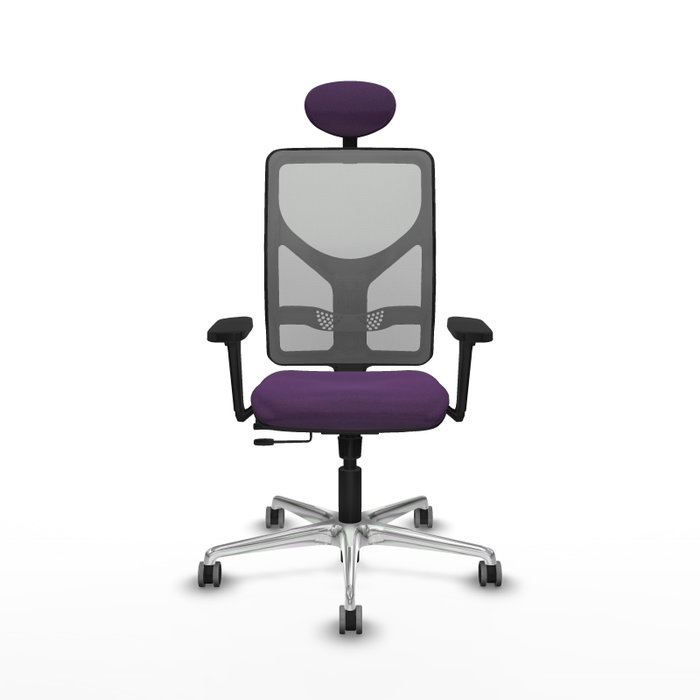 PIQUERAS Y CRESPO Silla de oficina Motilla con mecanismo Sincro/Traslack, Morado y Gris