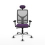 PIQUERAS Y CRESPO Silla de oficina Motilla con mecanismo Sincro/Traslack, Morado y Gris