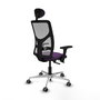 PIQUERAS Y CRESPO Silla de oficina Motilla con mecanismo Sincro/Traslack, Morado y Gris