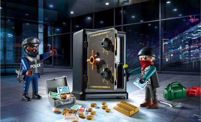 PLAYMOBIL Starter Pack Caja Fuerte 70908 Estación de Policía para Niños +4 Años