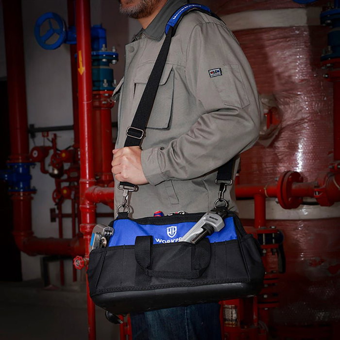 Workpro Bolsa de Herramientas 51 x 26 x 29 cm con 21 Bolsillos y Base Impermeable
