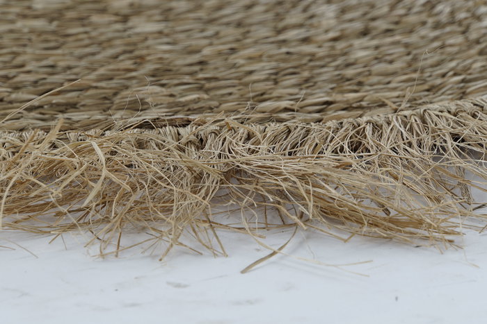 DKD Home Decor Alfombra de Fibra de Yute con Flecos Natural