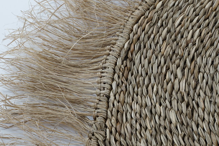 DKD Home Decor Alfombra de Fibra de Yute con Flecos Natural
