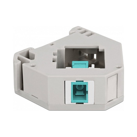 DeLOCK Adaptador de carril DIN con Keystone SC Simplex hembra a SC Simplex hembra