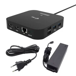 i-tec Estación de Acoplamiento USB-C Docking Station Dual HDMI 4K 100W PD, 2xHDMI, Gigabit LAN, 6xUSB (USB-C 10Gbps, USB-A), Audio, VESA, para Laptop USB-C/Thunderbolt 3/4/5