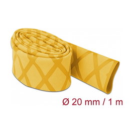 DeLOCK Tubo termorretráctil Amarillo con Patrón en X Antideslizante 1 m x 20 mm