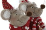 DKD Home Decor Figura Navidad Tradicional Ratón Poliester Rojo Beige 17 x 30 x 18 cm (4 Unidades)
