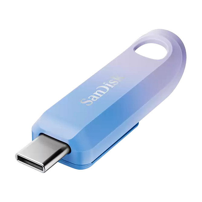 SanDisk Creator USB-C 256GB - Unidad Flash, USB 3.2 Gen 1, Lectura 400MB/s, sin tapa, Azul Lila