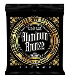 Ernie Ball Juego Acústica Aluminum Bronze Medium 13-56