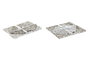 DKD Home Decor Mantel Estilo Alpino Marron Claro y Blanco 150 x 150 cm Algodon Set de 5 Piezas
