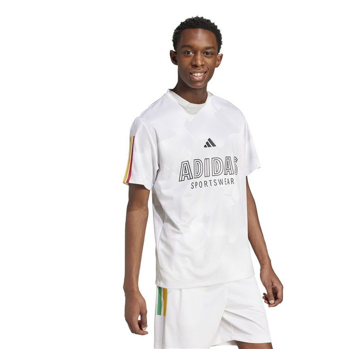 Camiseta de Manga Corta Hombre Adidas Tiro Np Blanco 15-16 Años