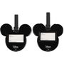 PEERS HARDY Set 2 Etiquetas de Equipaje Mickey & Minnie Disney Silicona Alta Calidad