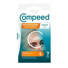 Compeed Parches Anti-Granos Limpiadores con Tecnología Hidrocoloide, 7 Apósitos para Noche, Todo Tipo de Piel