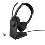 Jabra Evolve2 55 MS Stereo con Base de Carga Negro
