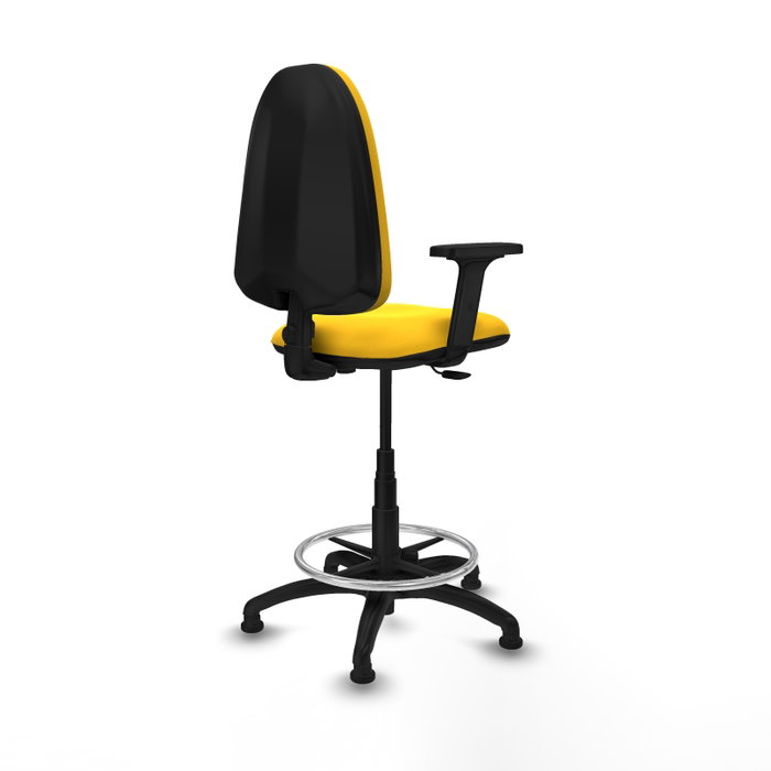 PIQUERAS Y CRESPO Taburete Aýna Amarillo con Brazos 2D PIQUERAS Y CRESPO Taburete Aýna Amarillo con Brazos 2D
