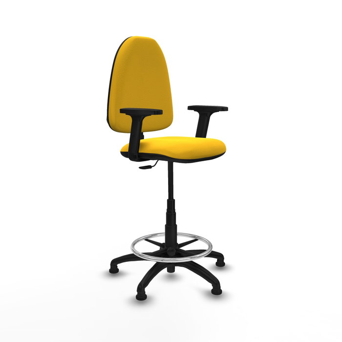 PIQUERAS Y CRESPO Taburete Aýna Amarillo con Brazos 2D PIQUERAS Y CRESPO Taburete Aýna Amarillo con Brazos 2D
