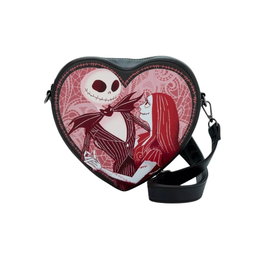 LOUNGEFLY Bolso Bandolera Jack And Sally Heart Pesadilla Antes De Navidad Disney