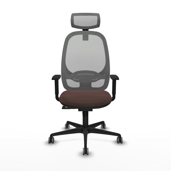 PIQUERAS Y CRESPO Silla de oficina Cilanco con mecanismo Sincro, Marrón y Gris PIQUERAS Y CRESPO Silla de oficina Cilanco con mecanismo Sincro, Marrón y Gris