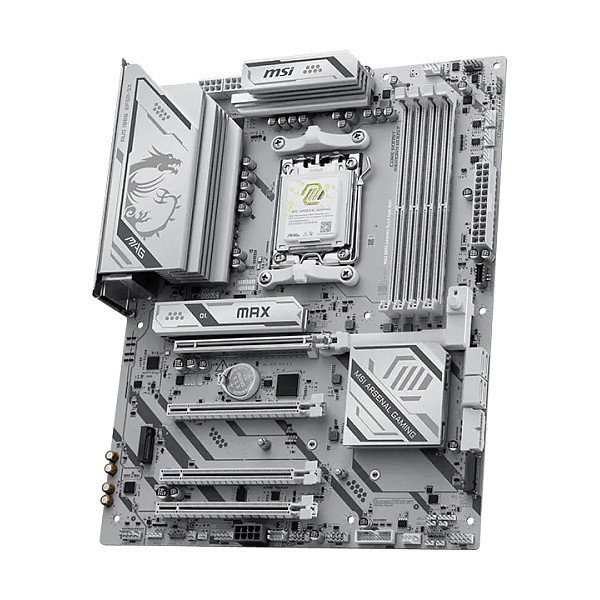 MSI Placa Base MAG B850 GAMING PLUS MAX WiFi, AMD AM5, ATX, DDR5 hasta 8200 MHz, Wi-Fi 7, Bluetooth 5.4, Soportes Ryzen 7000/8000/9000, 3x M.2