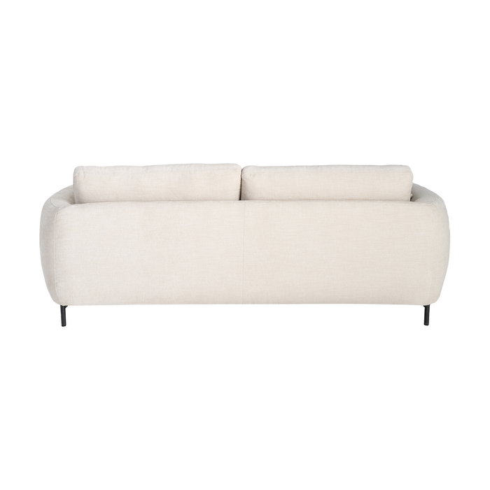 Sofá 3 Plazas Crema Tejido-Metal 229 X 92 X 88 cm