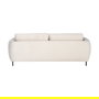 Sofá 3 Plazas Crema Tejido-Metal 229 X 92 X 88 cm