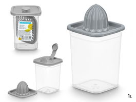 Leknes Exprimidor Tapa Dosificador Gris 1L con Dimensiones 10.5 x 15 x 10.5 cm (Set de 24)