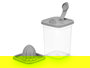 Leknes Exprimidor Tapa Dosificador Gris 1L con Dimensiones 10.5 x 15 x 10.5 cm (Set de 24)