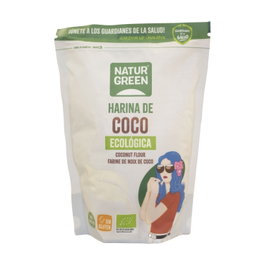 NaturGreen Harina de Coco Sin Gluten Bio 500g - Apta para Dietas Paleo y Cetogénicas